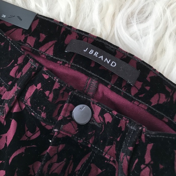 J BRAND Floral Print Skinny Leg Pants